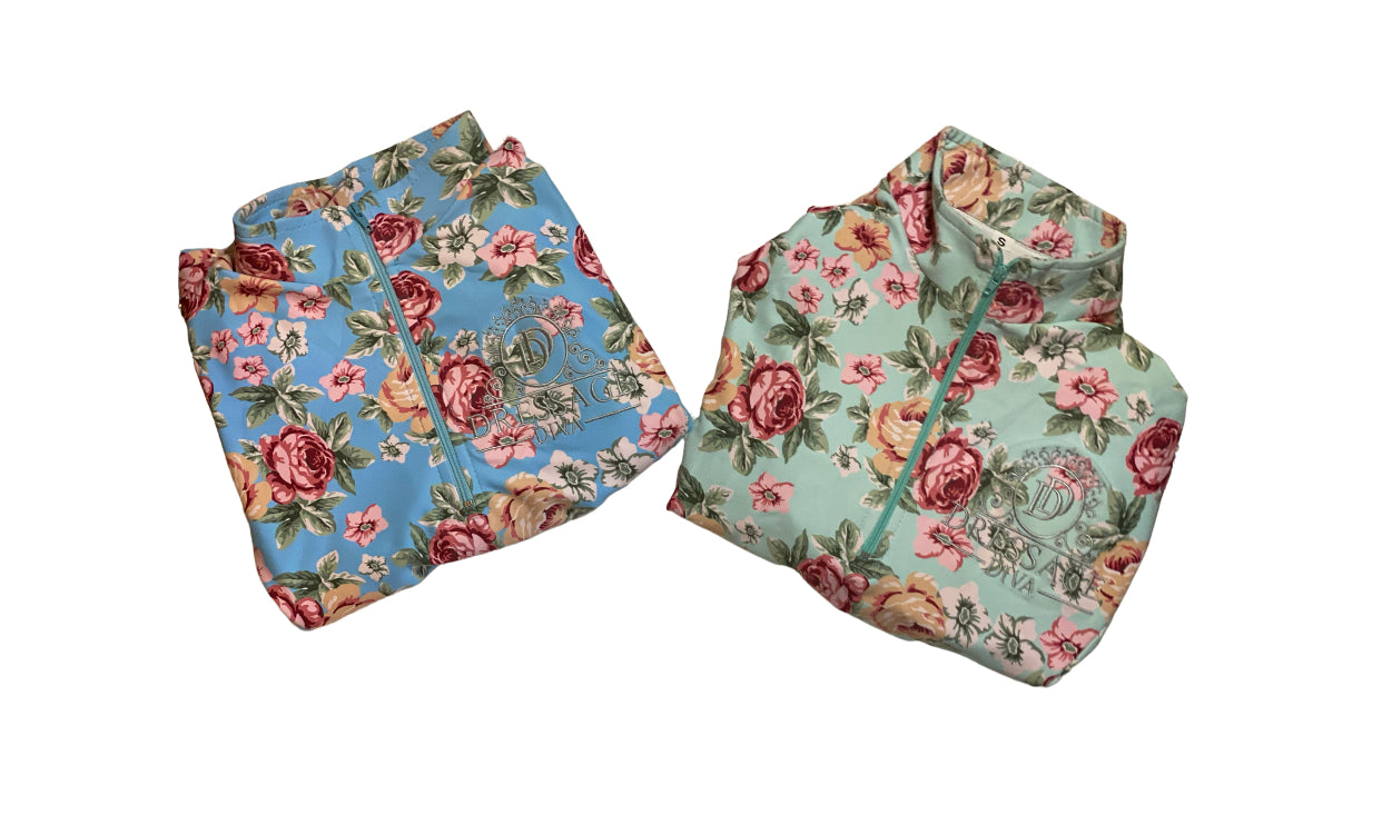 Long Sleeve Floral Shirt  Designed by The Dressage Diva THE COURTNEY